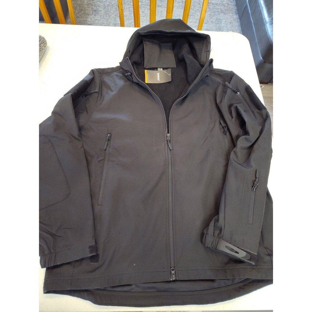TacVasen Men's Tactical Soft Shell Rain Warm Fleece Lined Jacket 2XL